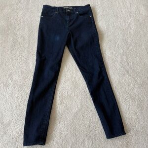 Size 2 Express Dark Navy Blue Jeans Ankle Legging High-Rise